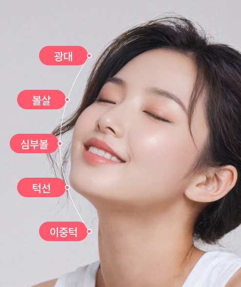 얼굴지방흡입 모델 이미지